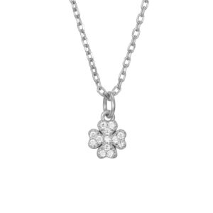 Collar Plata Trébol Circonitas