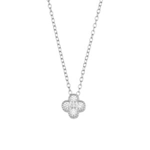 Collar Plata Flor Circonitas