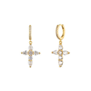 Pendientes Plata Croce Gold