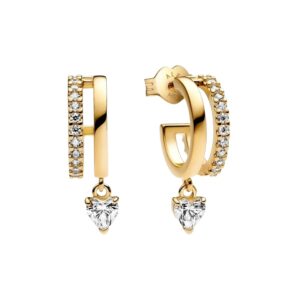 Pendientes de Aro Corazón Colgante 263685C01