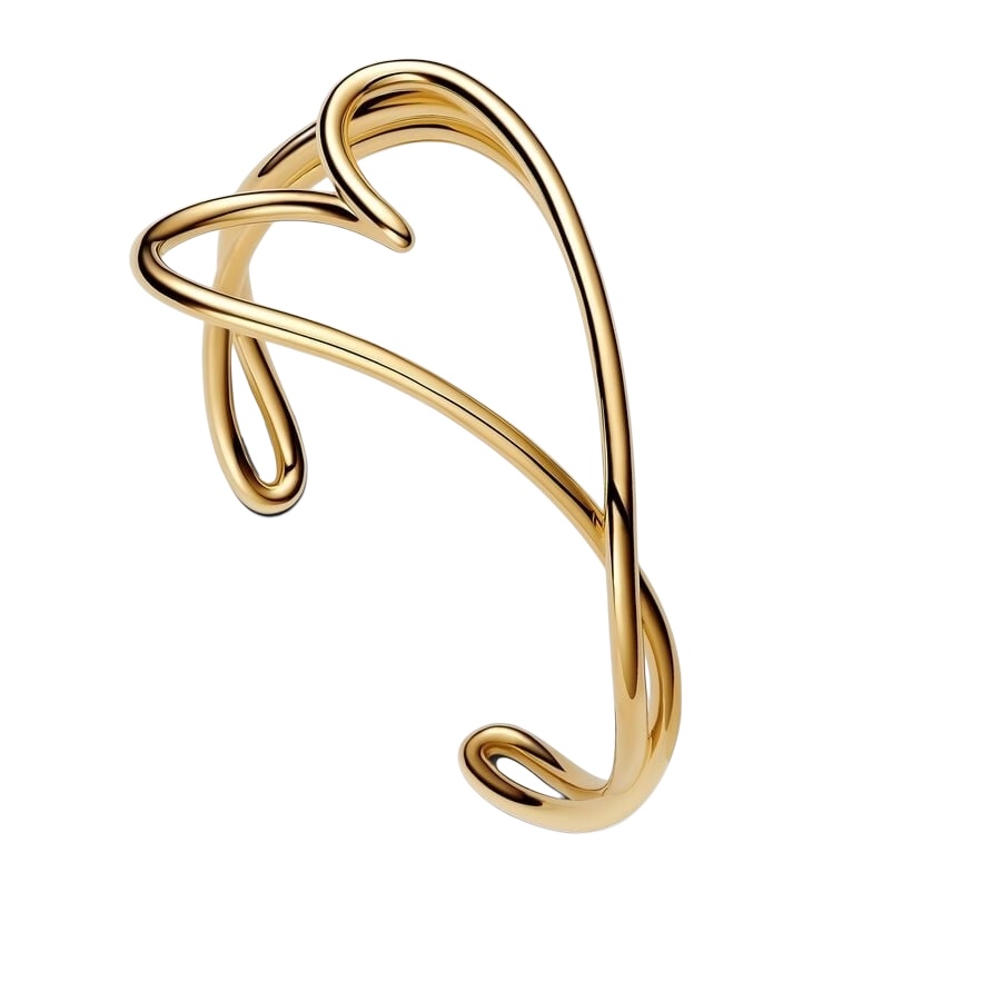 Pulsera Rígida Corazón forma Orgánica