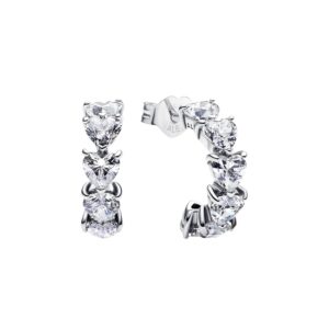 Pendientes de Aro Corazones Brillantes 293657C01