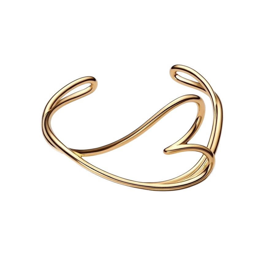 Pulsera Rígida Corazón forma Orgánica - Imagen 2