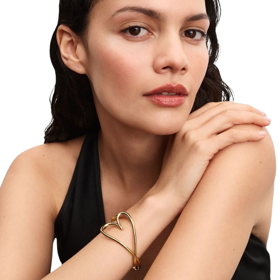 Pulsera Rígida Corazón forma Orgánica - Imagen 3