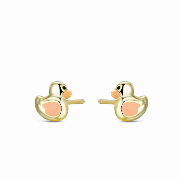 Pendientes Plata Dorada Patito