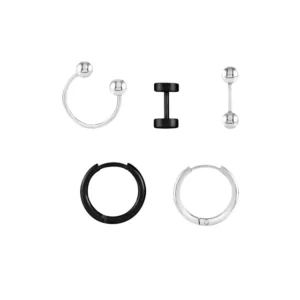 Set de 5 Pendientes B-Yond en Acero 028941 001