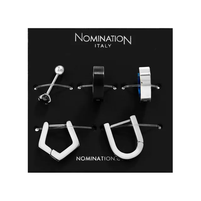 Set de 5 Pendientes B-Yond Híper Ed en Acero y Pvd Negro y Azul 028956 007 (copia) - Imagen 3