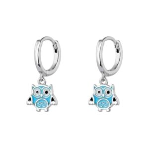 Pendientes Plata Aro Buhito Azul
