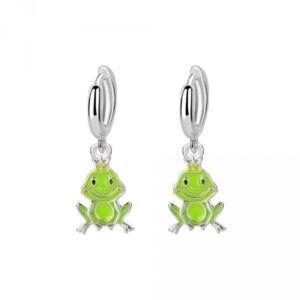 Pendientes Plata Aro Ranita Reina
