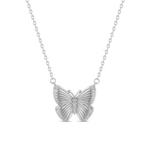 Collar en Plata de ley Mariposa con Circonitas