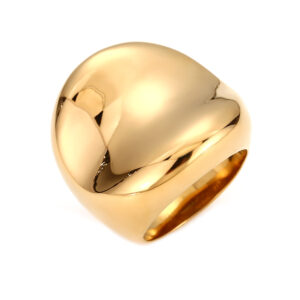 Anillo Acero Dorado Bombe