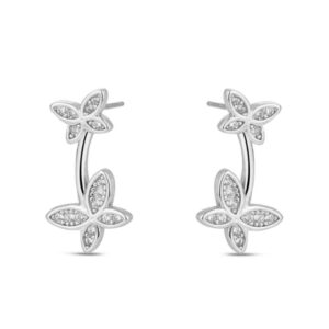 Pendientes Plata Mariposas con Circonitas
