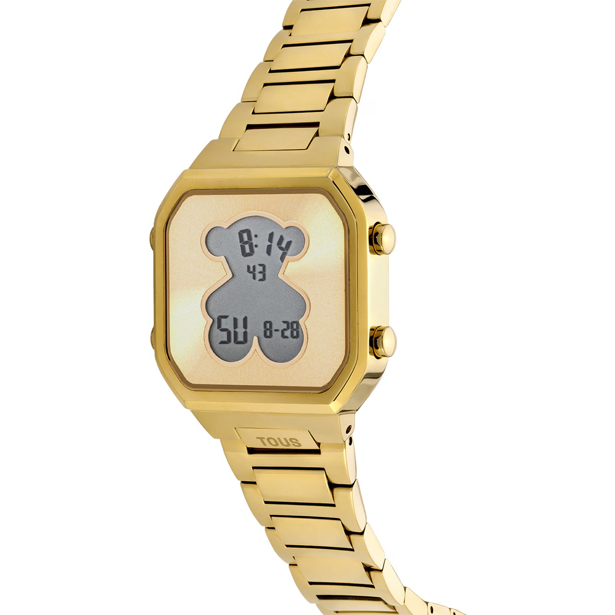Reloj digital con brazalete de acero IPG dorado D-BEAR 13000134300 - Imagen 2