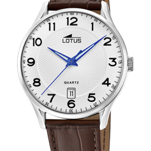 Reloj Lotus Caballero Esfera Blanca Correa de Cuero 18402/G