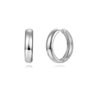 Pendientes Aro Plata 25mm Ancho 5mm