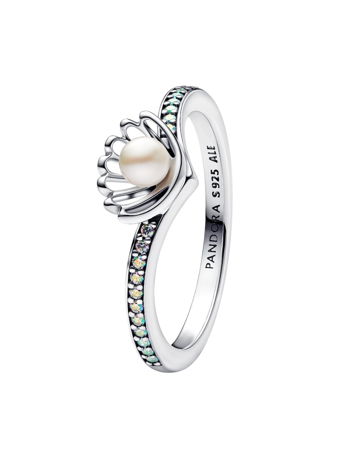Anillo Perla Cultivada de Agua Dulce Tratada Concha Princesa Ariel de Disney 193654C01