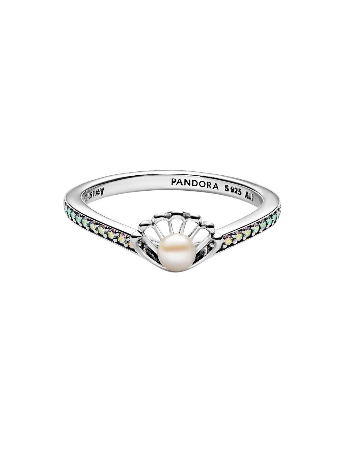 Anillo Perla Cultivada de Agua Dulce Tratada Concha Princesa Ariel de Disney 193654C01 - Imagen 2