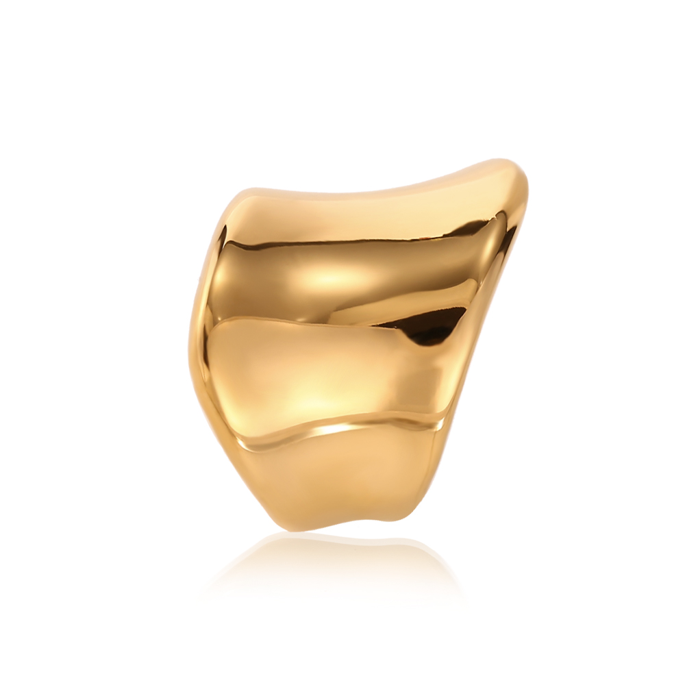 Anillo Acero Gran Ola Gold