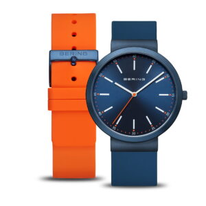 Reloj Bering Acero Classic Azul-Naranja 10141-397
