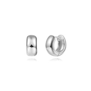 Pendientes Aro Plata 12mm Ancho 5mm