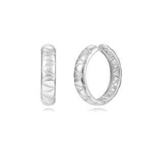 Pendientes Aro Plata 25mm Ancho 6mm
