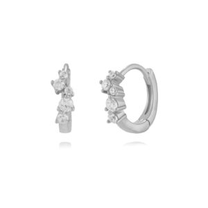 Pendientes Aro Plata con Circonitas