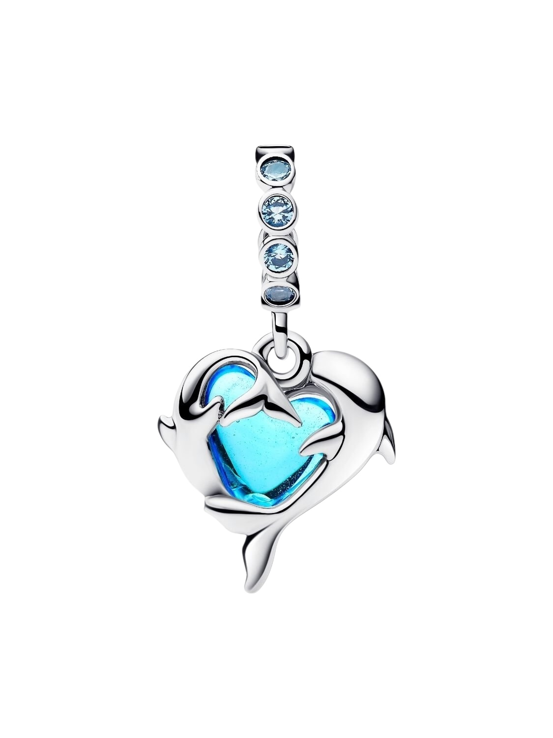 Charm en Plata de Ley Colgante Delfines de Murano azul 793924C01 - Imagen 2