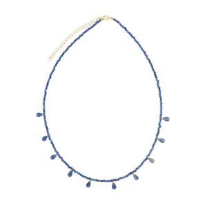 Collar Plata y Piedra Natural  Drop of Sea Lapislazuli