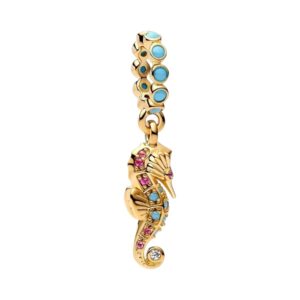 Charm Colgante Caballito de Mar Recubrimiento en oro de 14k 763895C01