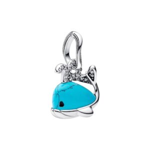 Charm Colgante Ballena Color Turquesa Plata de primera ley 793822C01