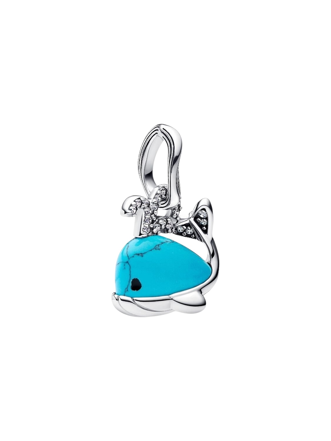 Charm Colgante Ballena Color Turquesa Plata de primera ley 793822C01