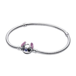 Pulsera Cadena de Serpiente Stitch de Disney Plata de primera ley 593738C01