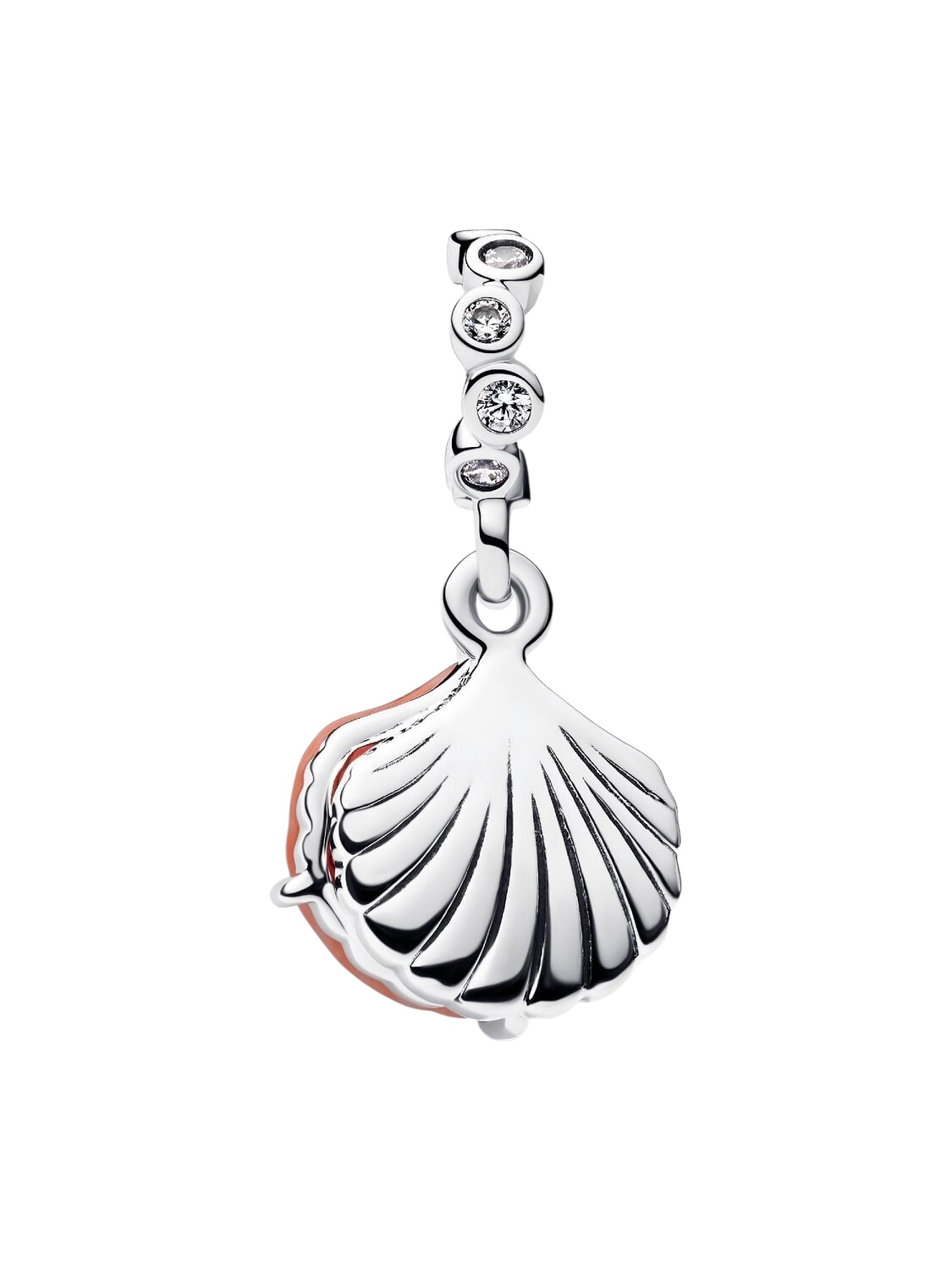 Charm Colgante Doble Concha Color Coral Plata de primera ley 793821C01 - Imagen 3