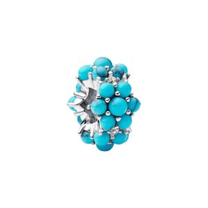 Charm Océano de Color Turquesa Plata de Primera Ley 793897C02