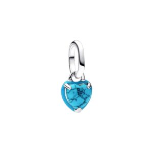 Charm Mini Colgante Corazón Turquesa Plata de Ley 793827C01