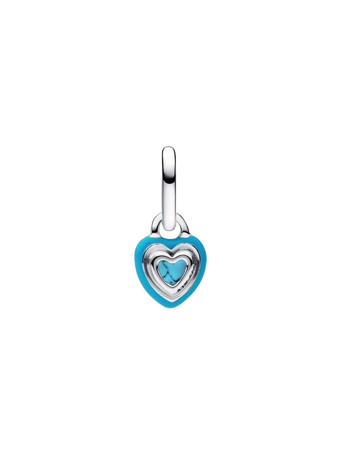 Charm Mini Colgante Corazón Turquesa Plata de Ley 793827C01 - Imagen 3