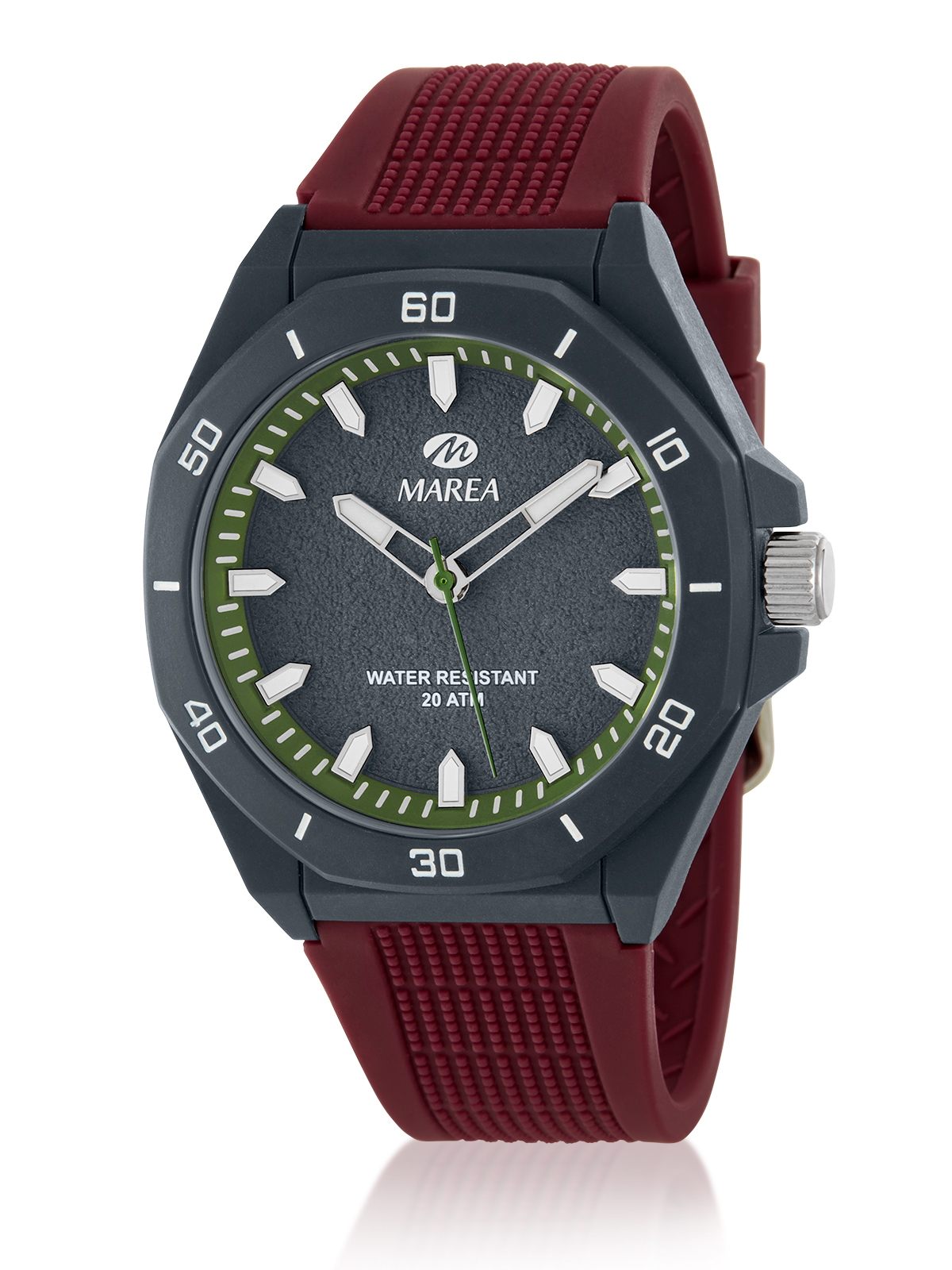 Reloj Marea 20Atm Gris Silicona Granate B35378/4