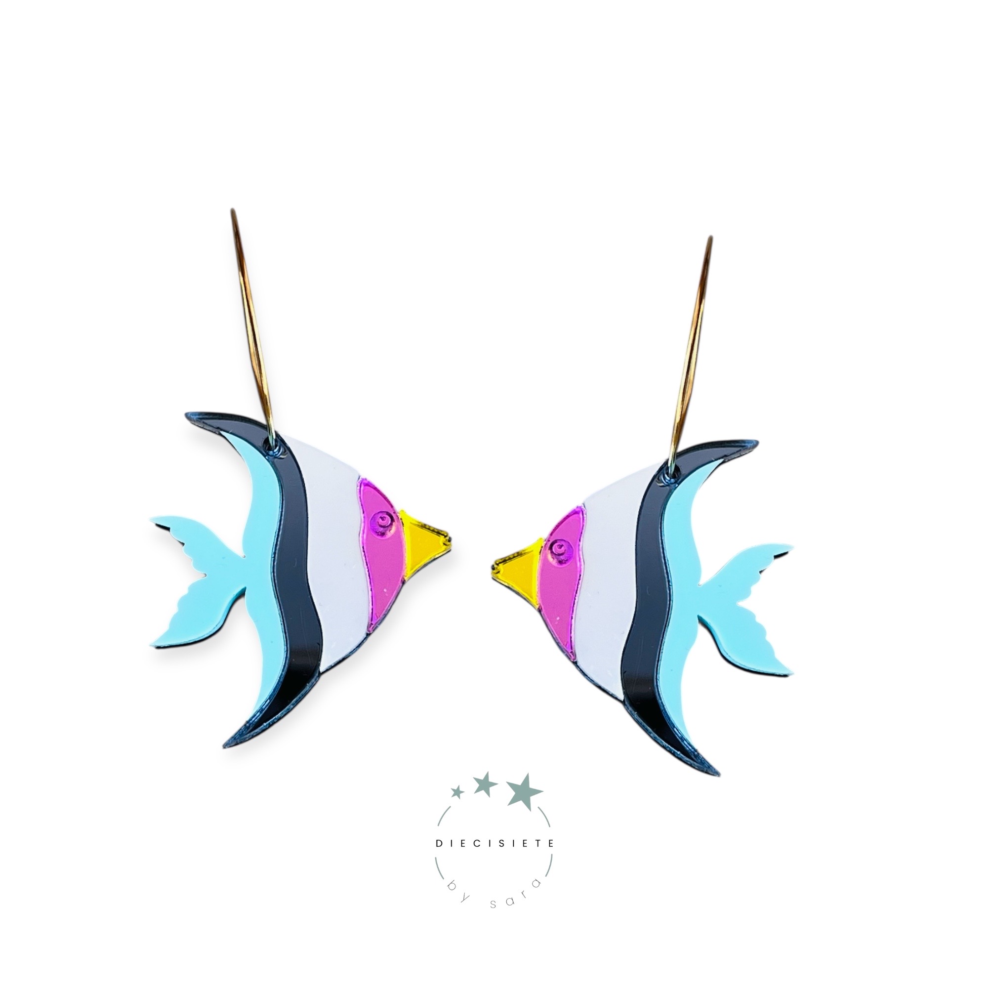 Pendientes Aro Pez de Arrecife