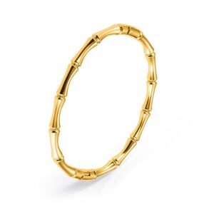 Pulsera Acero Dorado Bambú