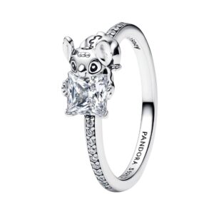 Anillo Gema y Stitch de Disney Plata de Ley 193740C01