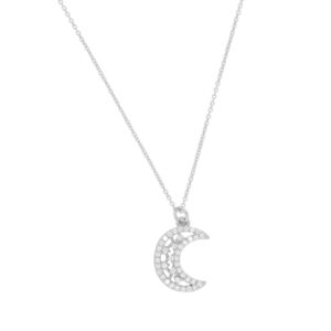 Collar Plata Luna Circonitas