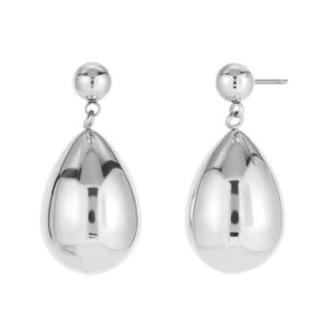 Pendientes Aro Acero Gota
