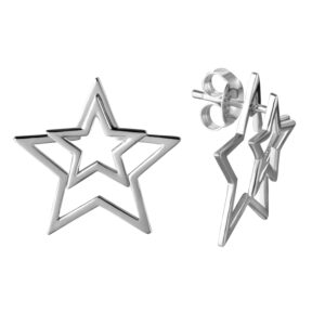 Pendientes Plata Doble Estrella