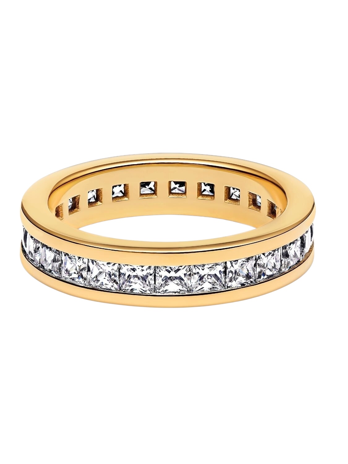 Anillo Canal Eternity Recubrimiento en Oro de 14k 163797C01 - Imagen 2