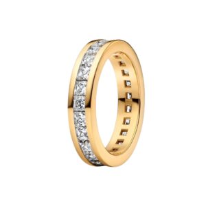 Anillo Canal Eternity Recubrimiento en Oro de 14k 163797C01