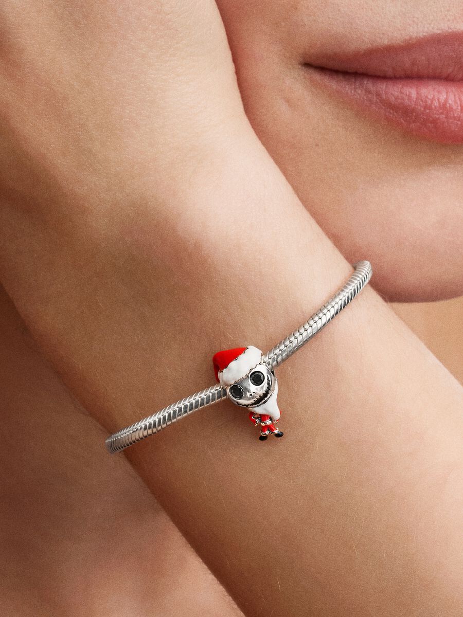Charm Jack Skellington de Pesadilla antes de Navidad de Disney Plata de ley 793979C01 - Imagen 2
