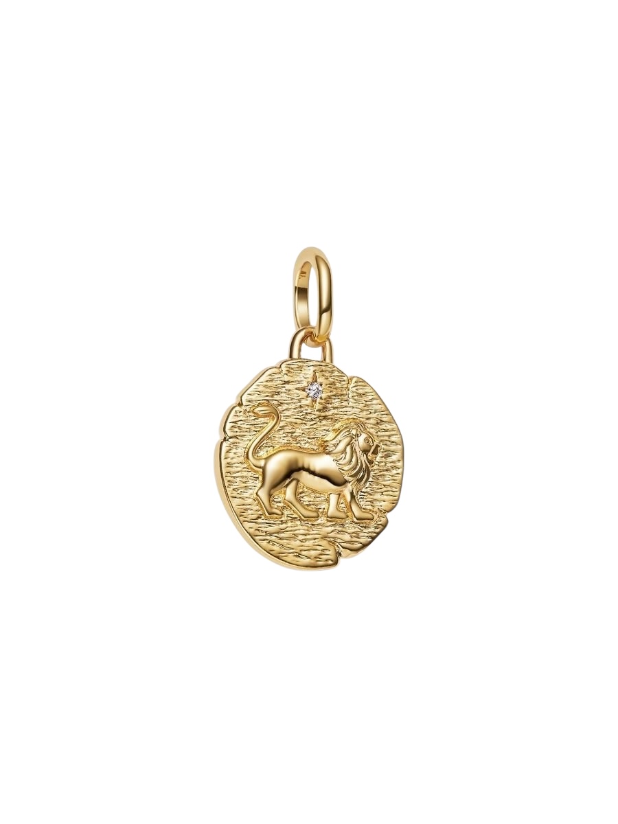 Charm Medallón León Recubrimiento en Oro de 14k 763974C01