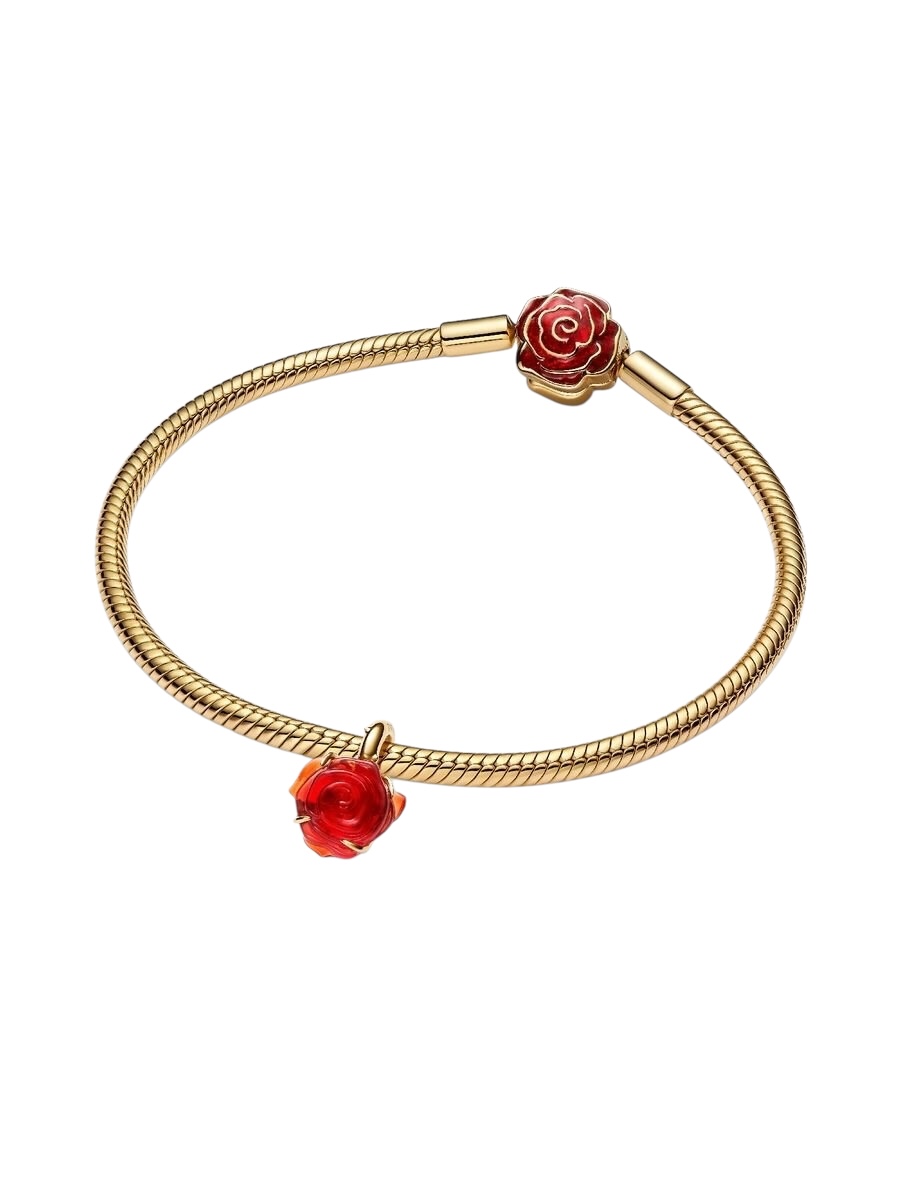 Charm Colgante Rosa Encantada de la Bella y la Bestia de Disney 764018C01 - Imagen 3