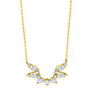 Cadena Ethereal Leaf Oro Diamantes GD175OA