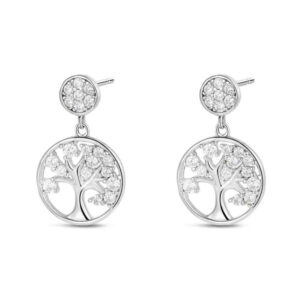 Pendientes Plata Árbol de La Vida Circonitas